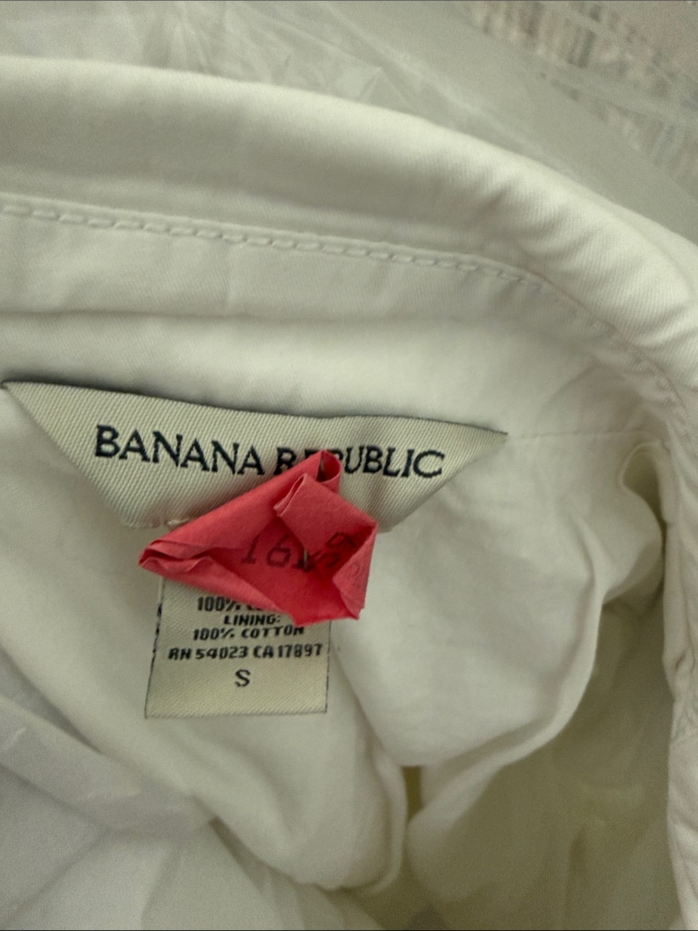 Banana Republic Cream Double-Breasted Trench Coat - Picture 9 of 9